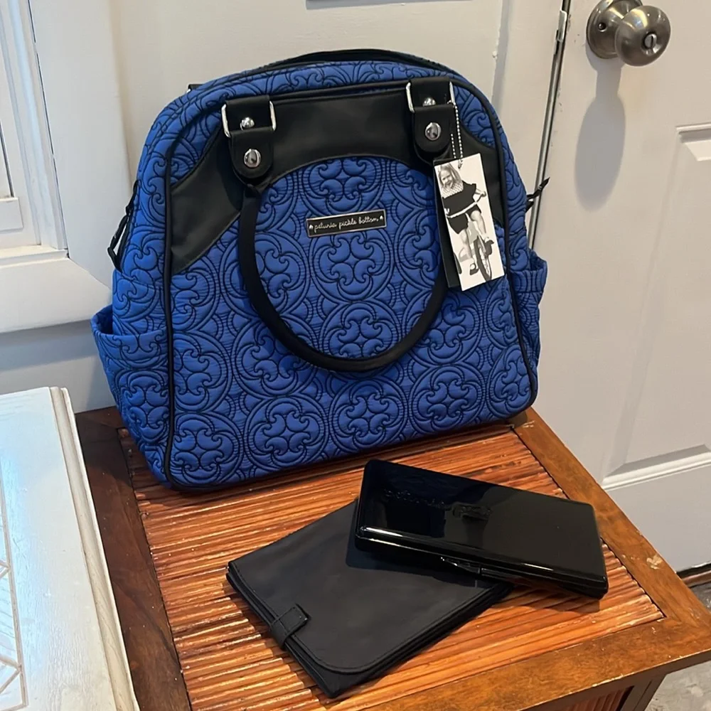 Petunia Pickle Bottom Westminster Stop Embossed Satchel Diaper Bag,NWT